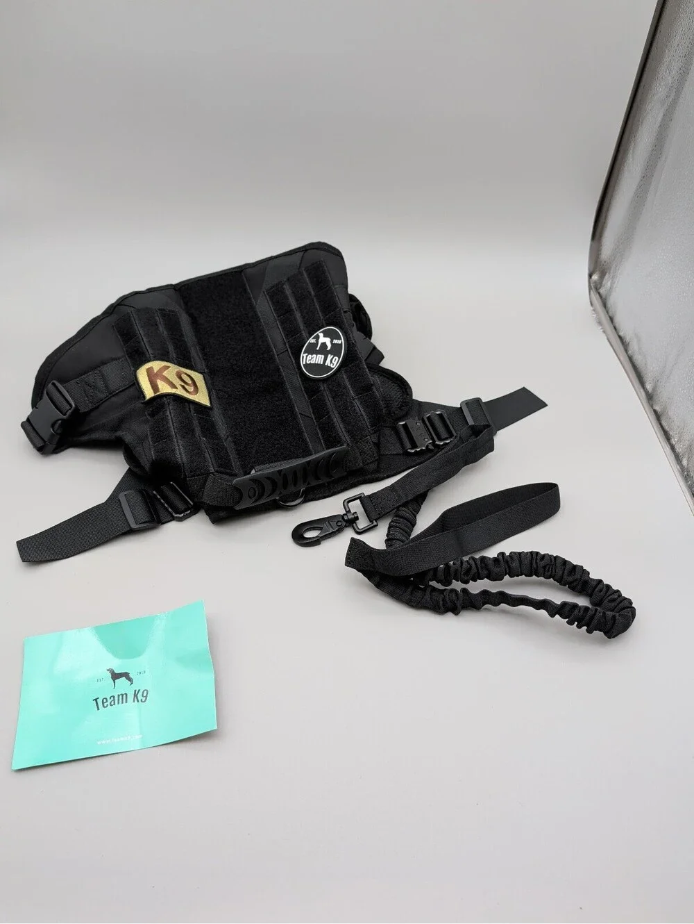 Team K9 Large Black Tactical Dog Harness w/ Handle and Adjustable Straps [COPY]